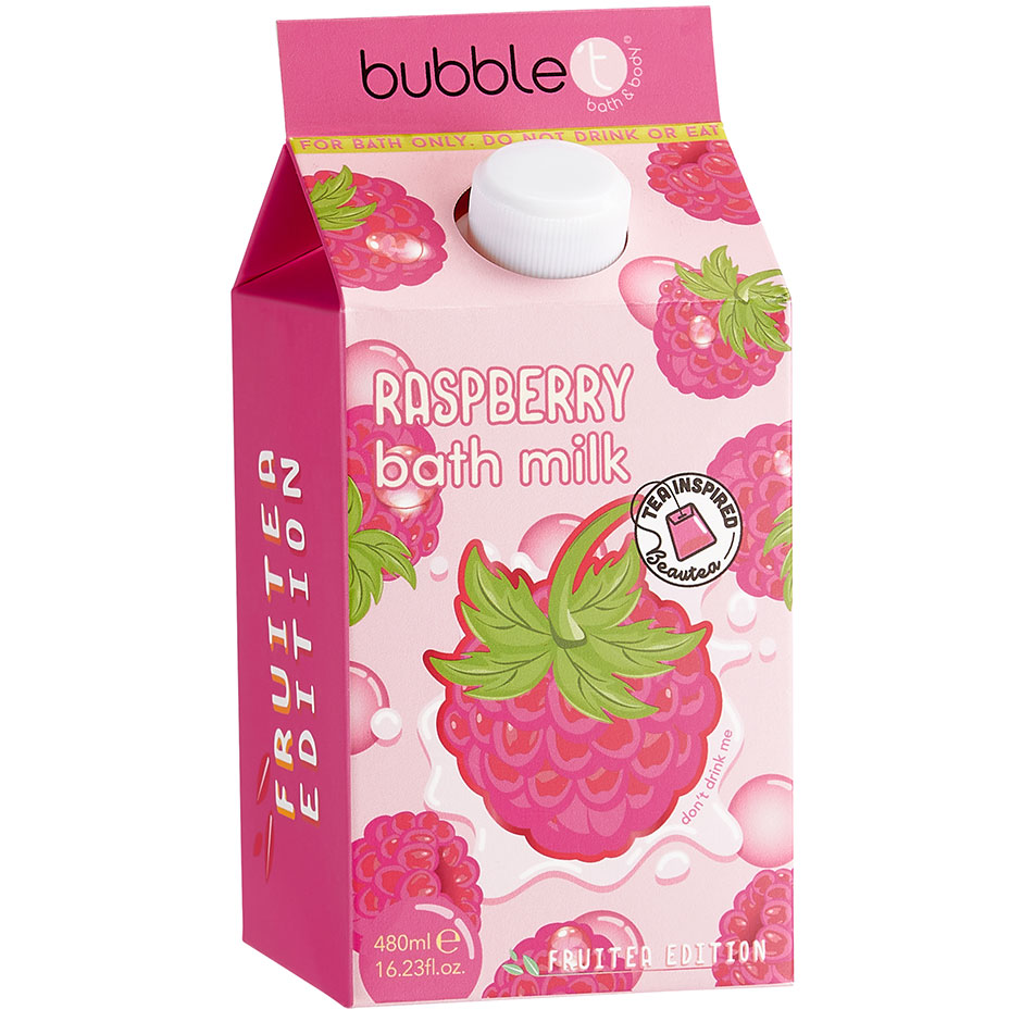 Fruitea Raspberry Bath Milk, 480 ml BubbleT Badbomber, badskum & badolja