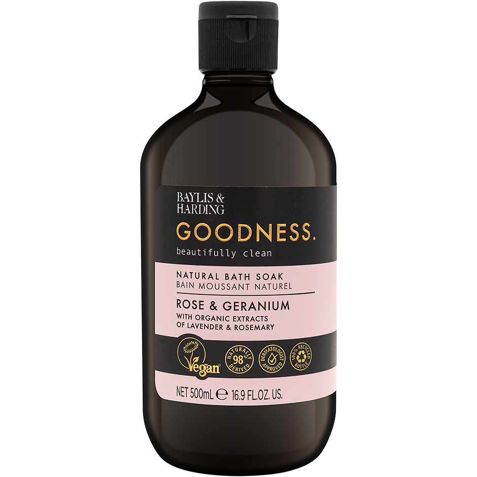 Goodness Rose & Geranium Bath Soak, 500 ml Baylis & Harding Duschcreme