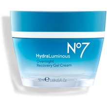 No7 Hydraluminous Overnight Recovery Gel Cream for Hydration, Glowing