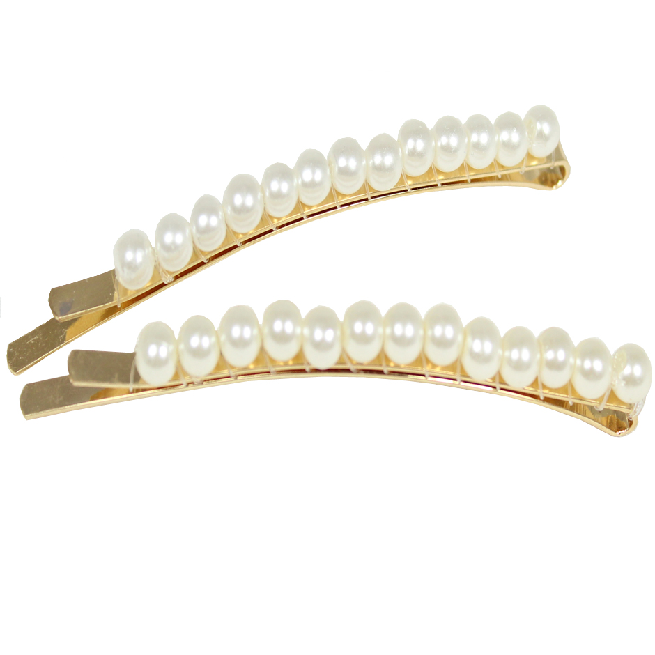 Köp Bobby Pin, White Pearls 2Pcs H.A.I.R Hårsnoddar & Hårband fraktfritt