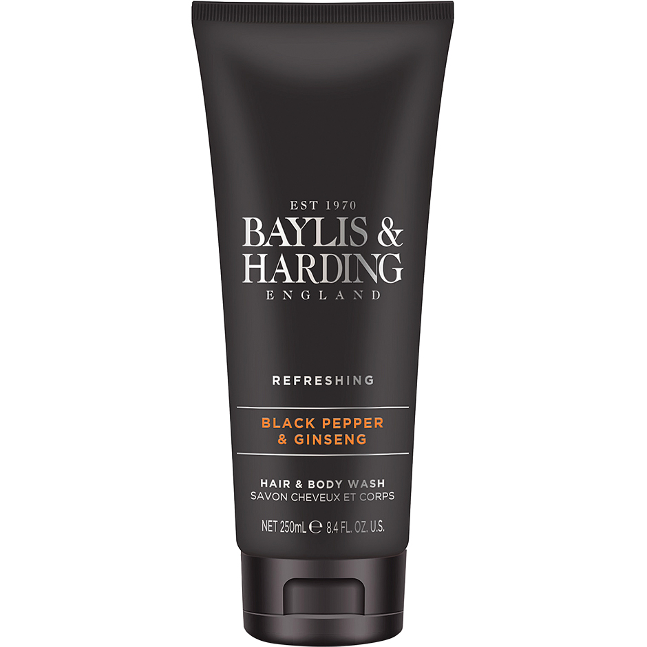 Men's Black Pepper & Ginseng Hair & Body Wash, 250 ml Baylis & Harding Shampoo