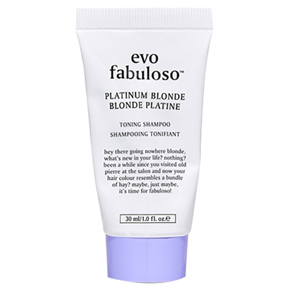 Platinum Blonde Toning Shampoo, 30 ml evo Silverschampo