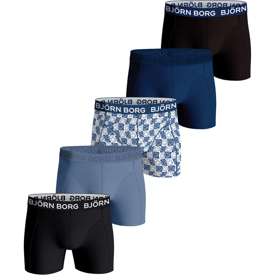 Cotton Stretch Boxer 5p Multipack Black/Blue,  Björn Borg Boxers och strumpor