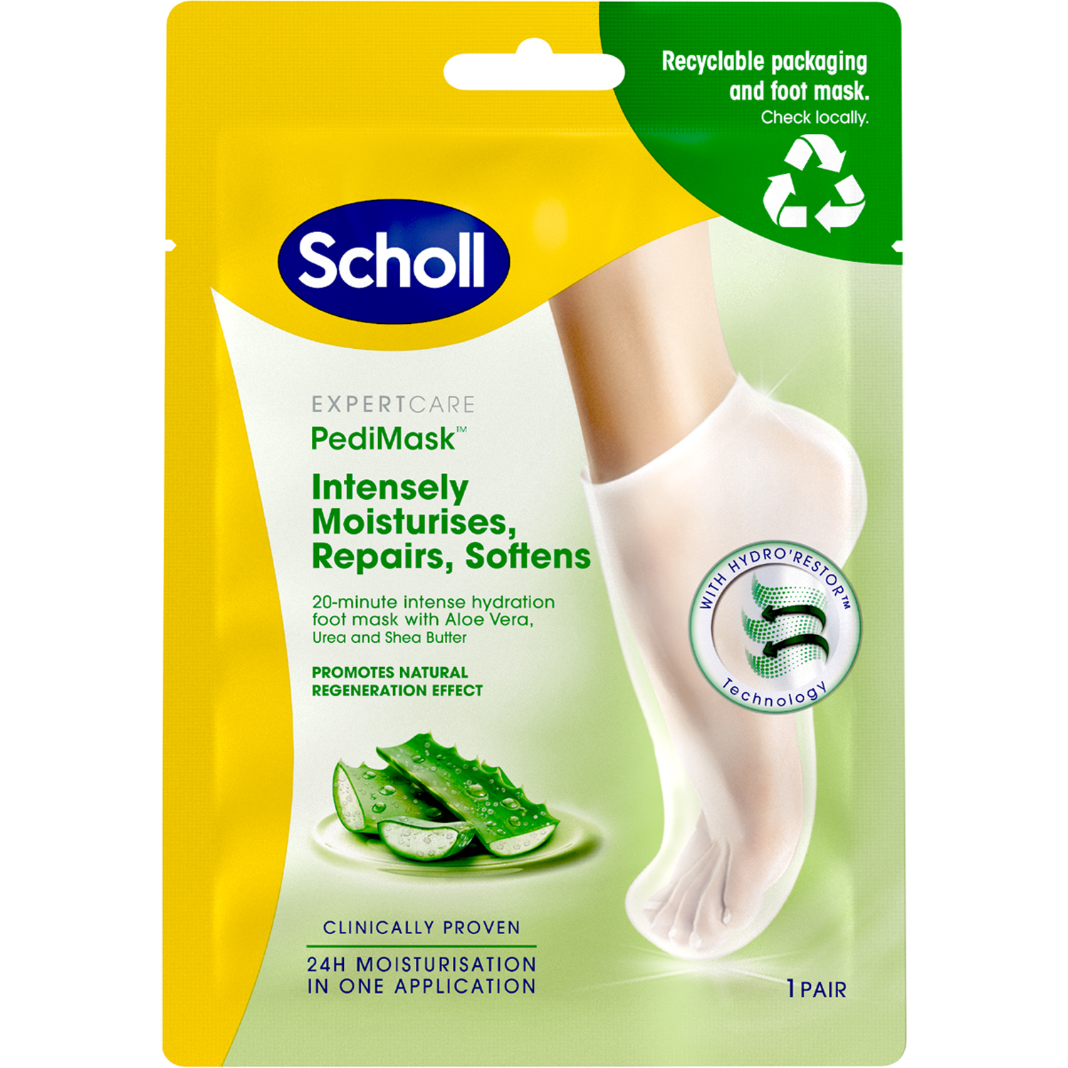 ExpertCare PediMask™ withTriple Oil, 2 pcs Scholl Fotvård