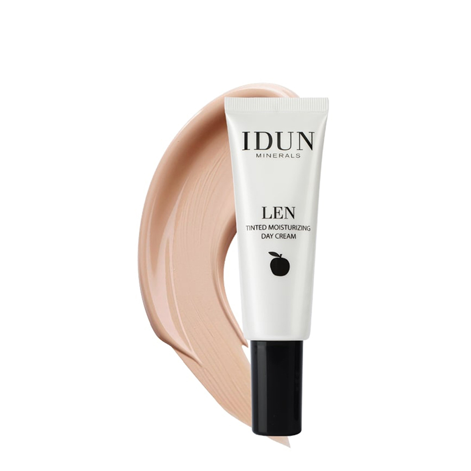 Köp IDUN Minerals Tinted Day Cream Len, Light/Medium 50 ml IDUN Minerals Foundation fraktfritt