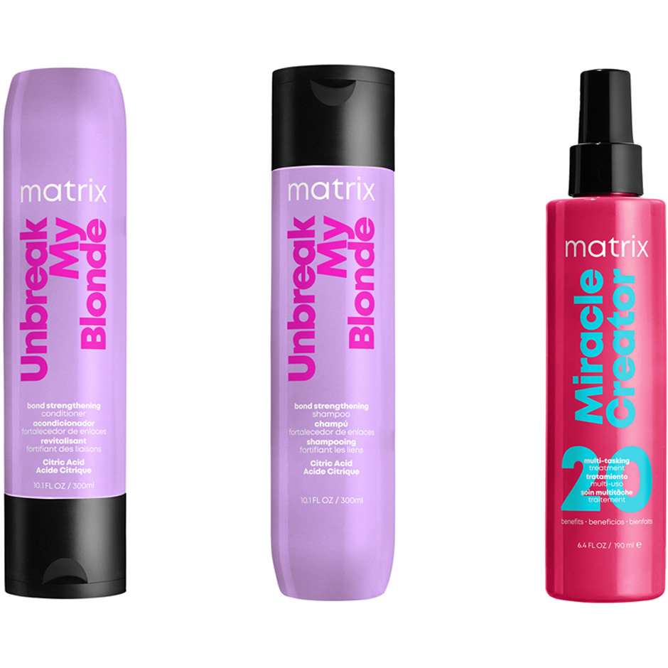Matrix Unbreak By Blond Shampoo, Conditioner & Spray 300 ml + 300 ml + 200 ml