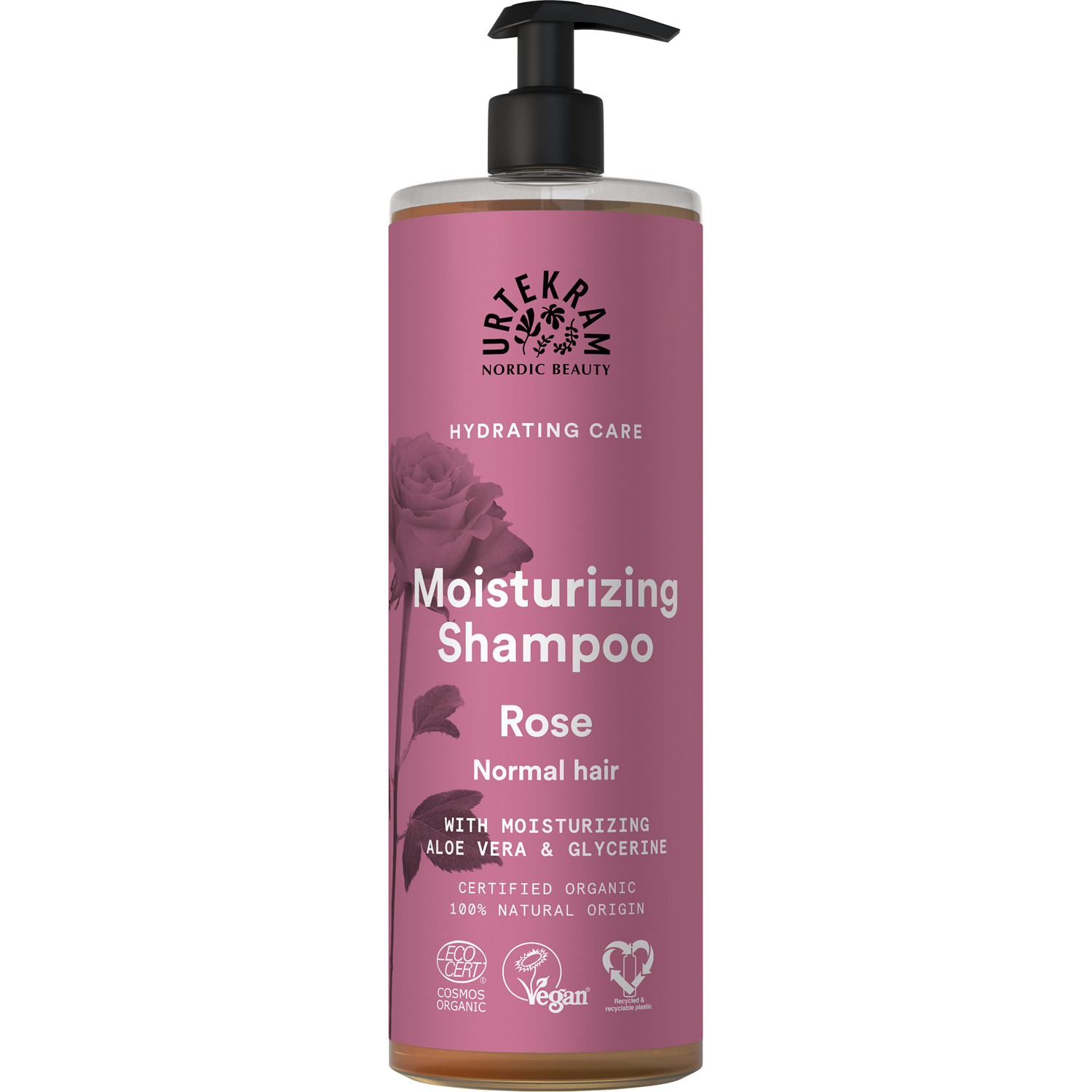 Köp Rose, Shampoo 1000 ml Urtekram Shampoo fraktfritt