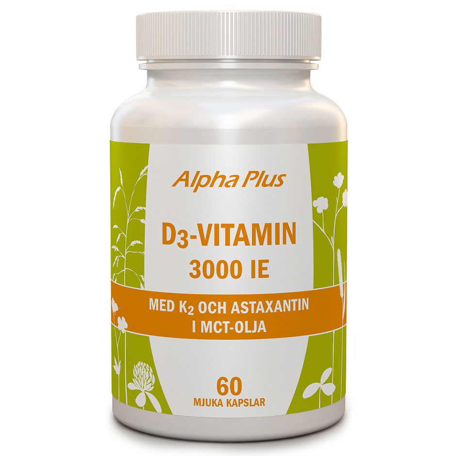 D3-Vitmain 3000IE + K2,  Alpha Plus Kosttillskott & Vitaminer