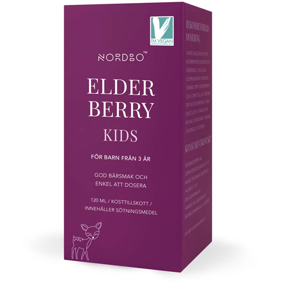 Elderberry, Kids, 120 ml NORDBO Kosttillskott & Vitaminer