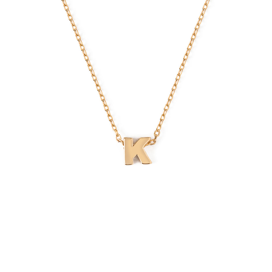 Gold Plated Initial K Necklace Giftbox