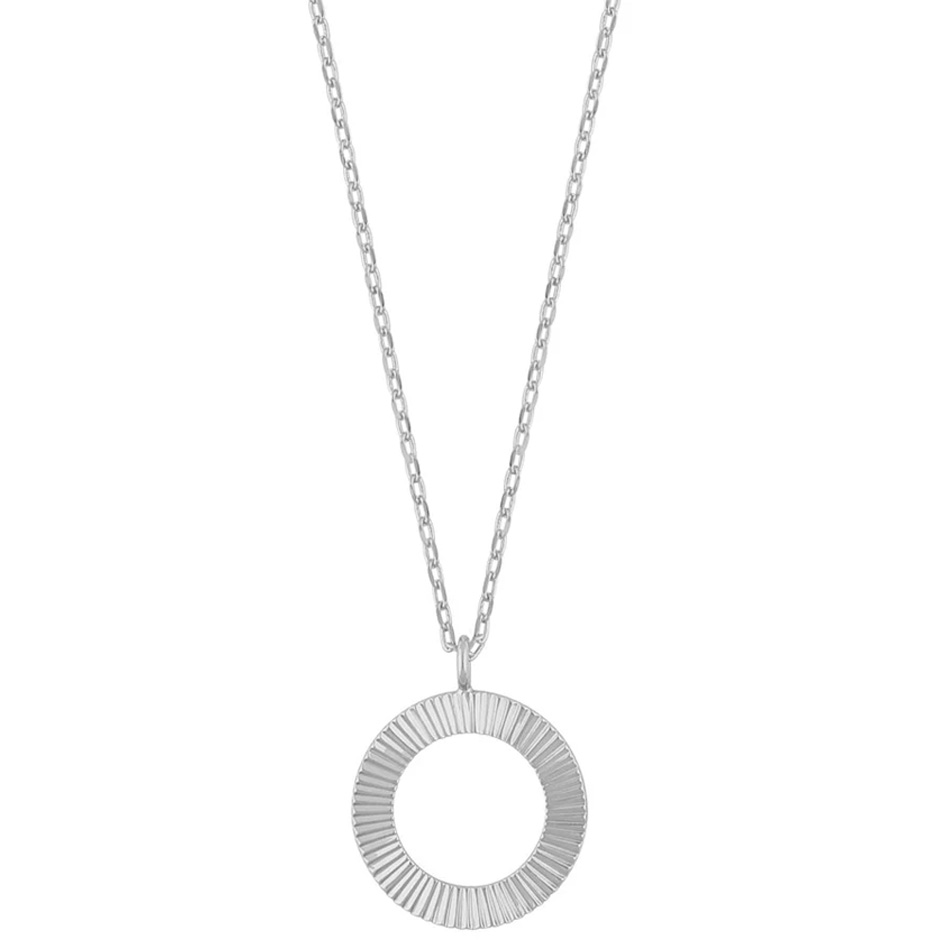 Ray ring pendant neck 45 plain silver,  Snö of Sweden Halsband