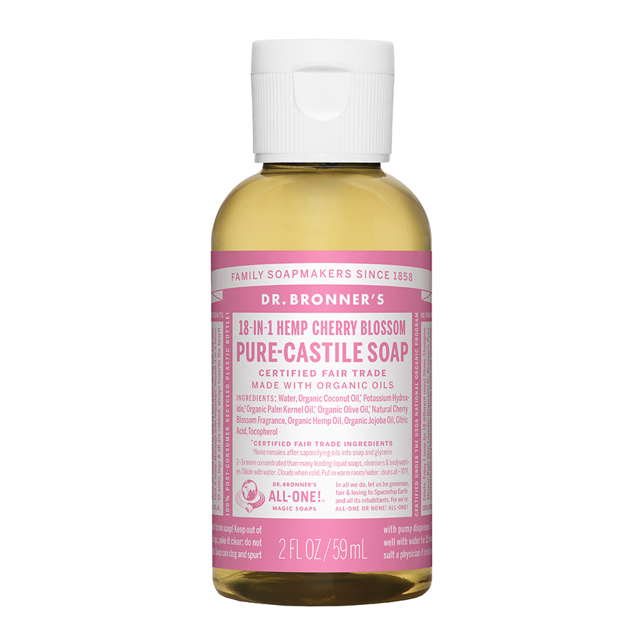 Produktfoto för Dr. Bronner's Pure Castile Liquid Soap Cherry Blossom - 60 ml