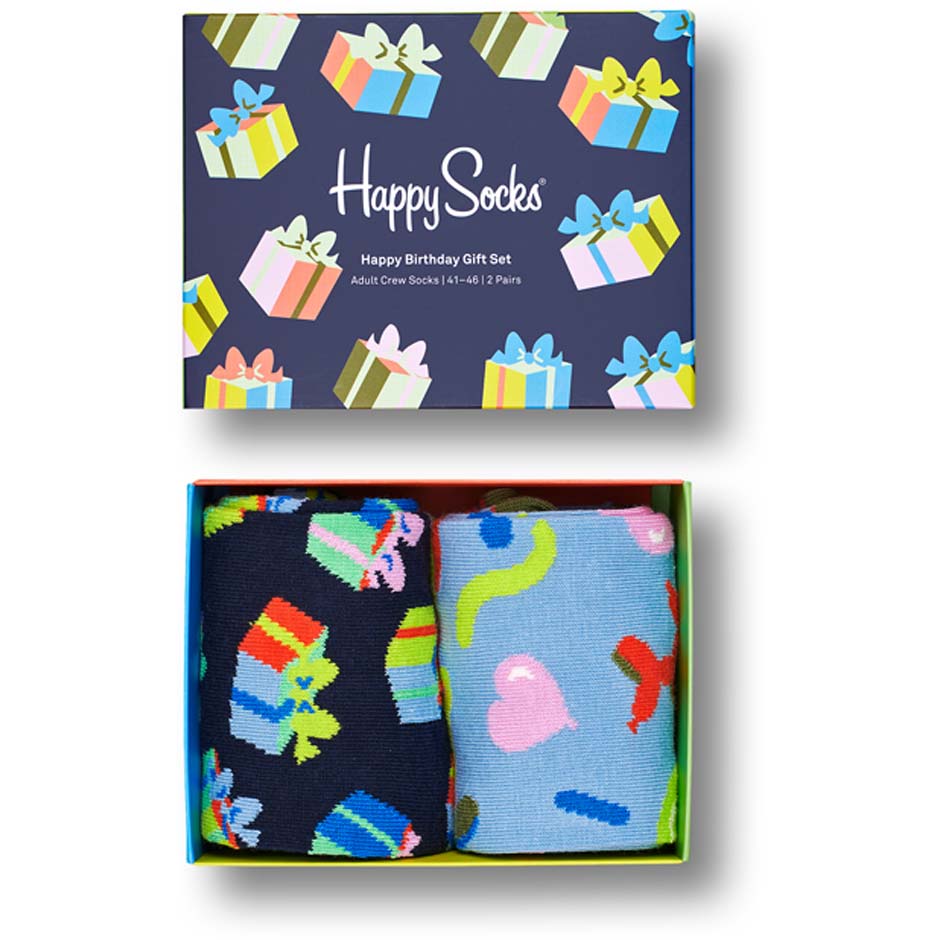2-Pack Happy Birthday Socks Gift Set,  Happy Socks Strumpor