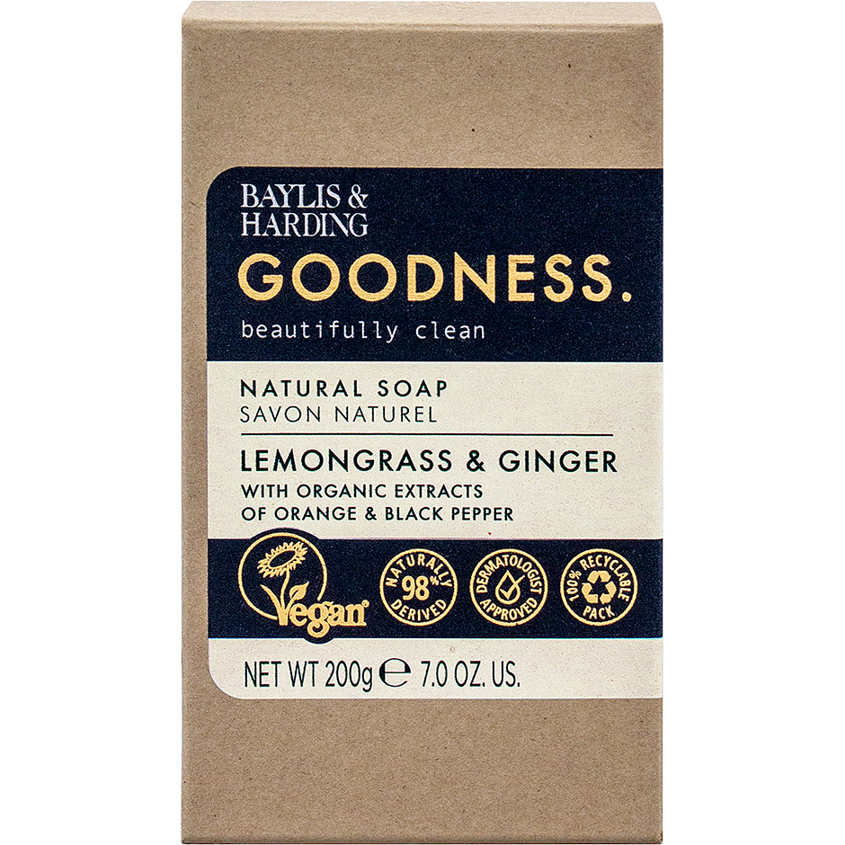 Goodness Lemongrass & Ginger Soap, 200 g Baylis & Harding Handtvål