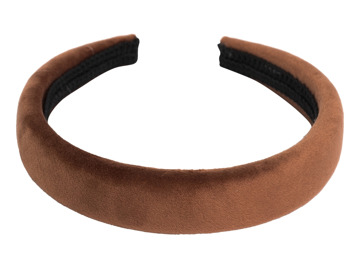 Produktfoto för Dark Velvet Hairband Broad Cognac - pcs 1