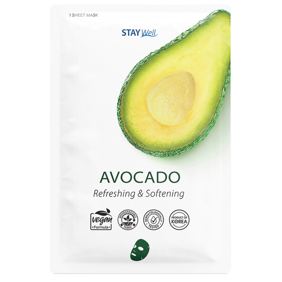Vegan Sheet Mask Avocado,  Stay Well Ansiktsmask
