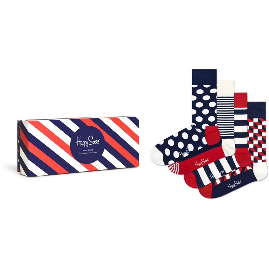 4-Pack Classic Navy Socks Gift Set,  Happy Socks Boxers och strumpor