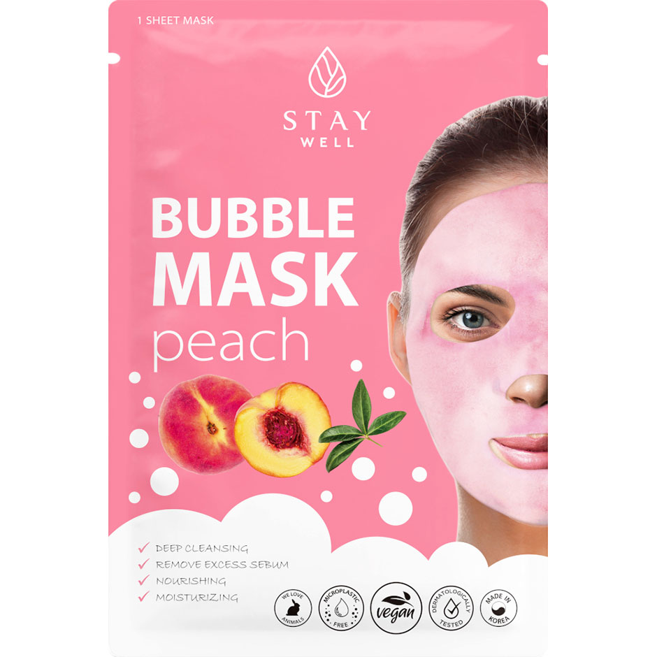 Deep Cleansing Bubble Mask Peach,  Stay Well Ansiktsmask