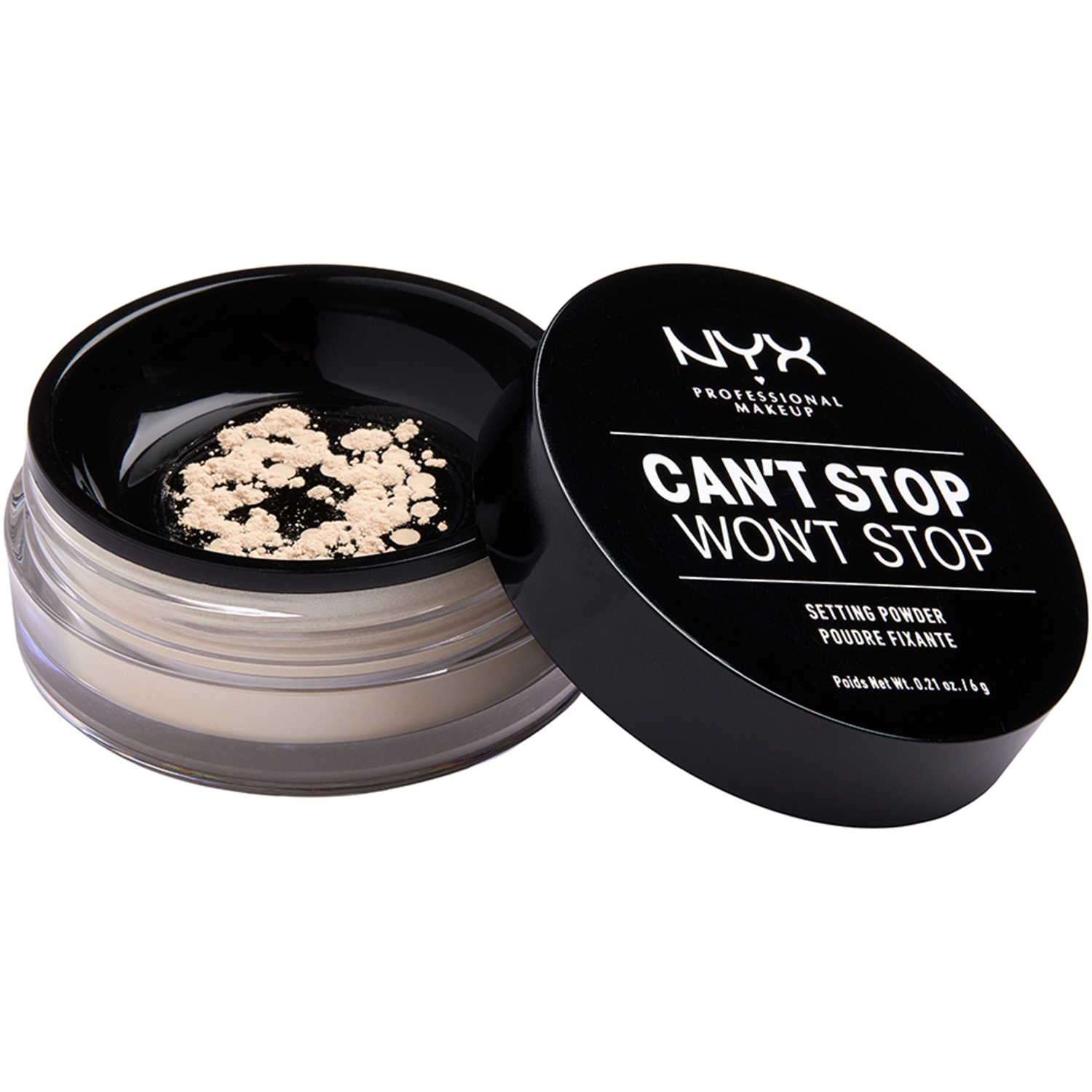 Köp NYX PROFESSIONAL MAKEUP Can't Stop Won't Stop Setting Powder, Light NYX Professional Makeup Puder fraktfritt