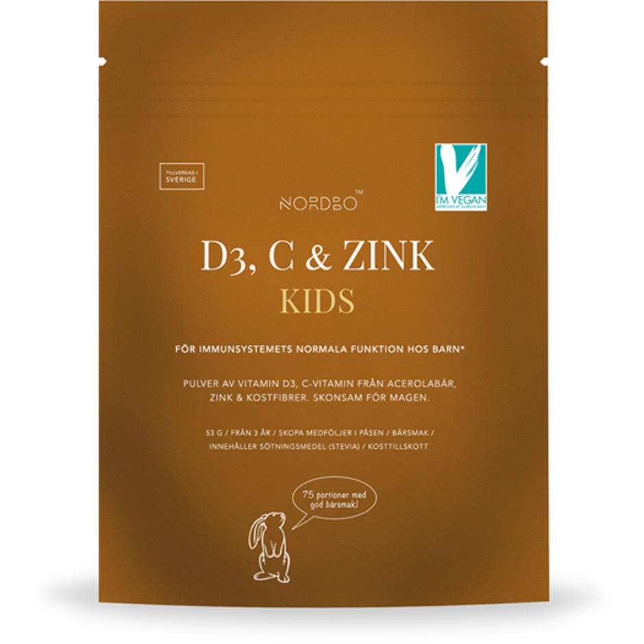 D3, C & Zink, Kids, 53 g Nordbo Kosttillskott & Vitaminer