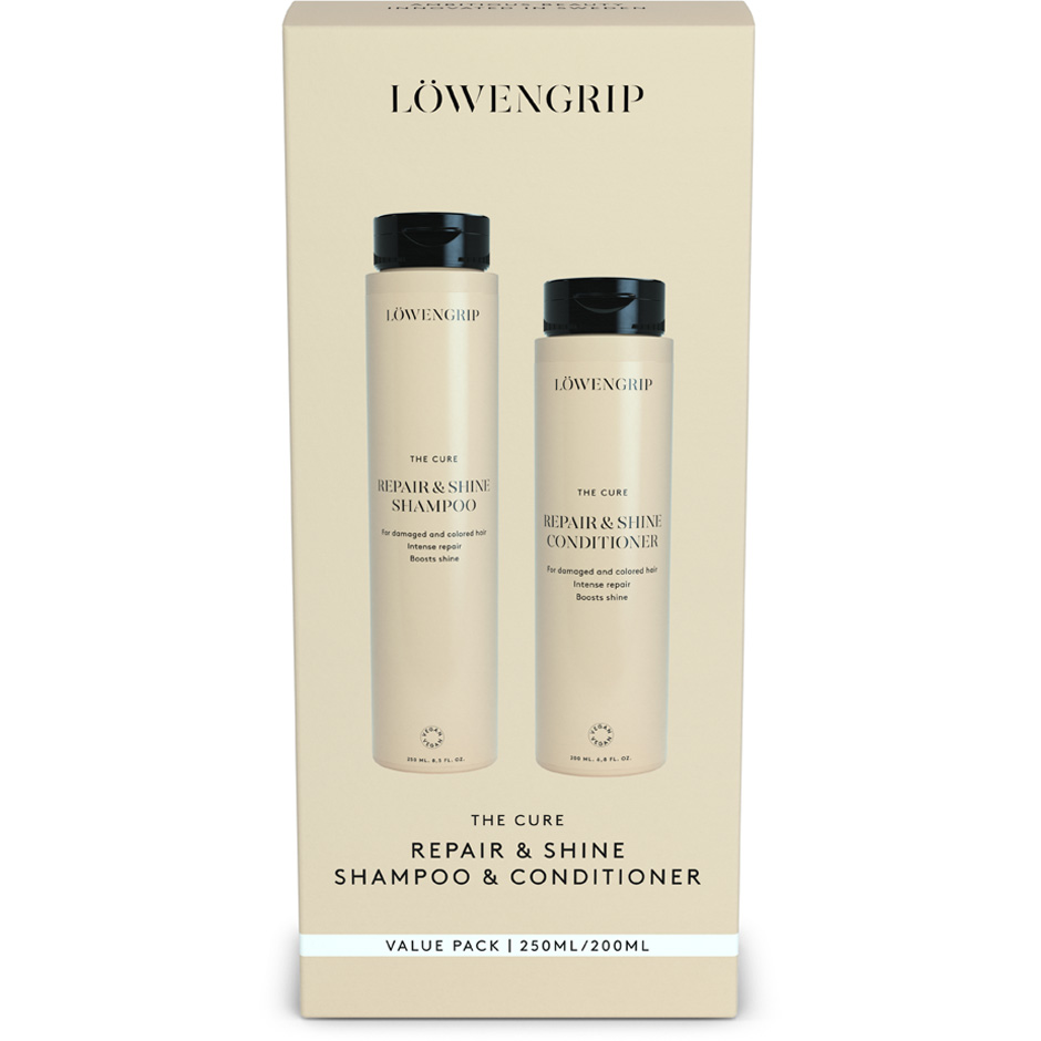 The Cure - Repair & Shine Shampoo & Conditioner Value Pack,  Löwengrip Paket