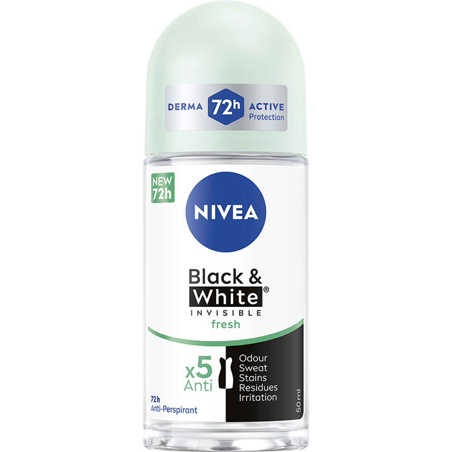 Produktfoto för NIVEA Invisible Black & White Roll-On Deodorant - 50 ml