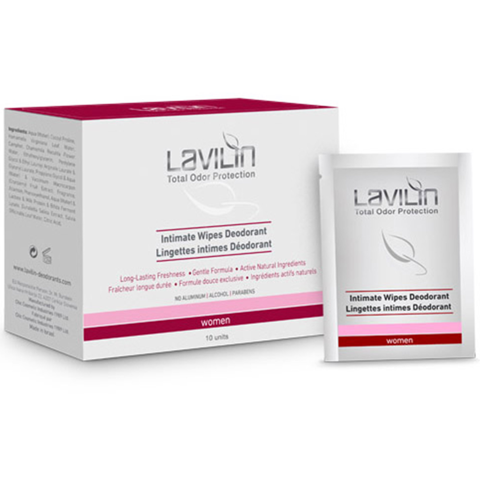 Köp Intimate Wipes, With Probiotics 10Pcs Lavilin Intimvård fraktfritt