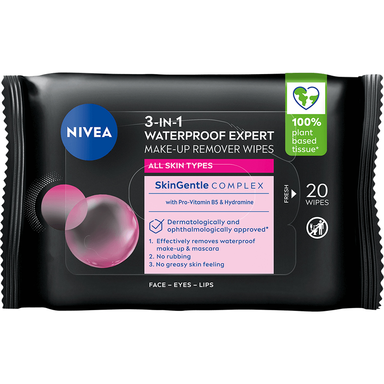 MicellAIR Expert Make-up Remover Wipes,  Nivea Sminkborttagning