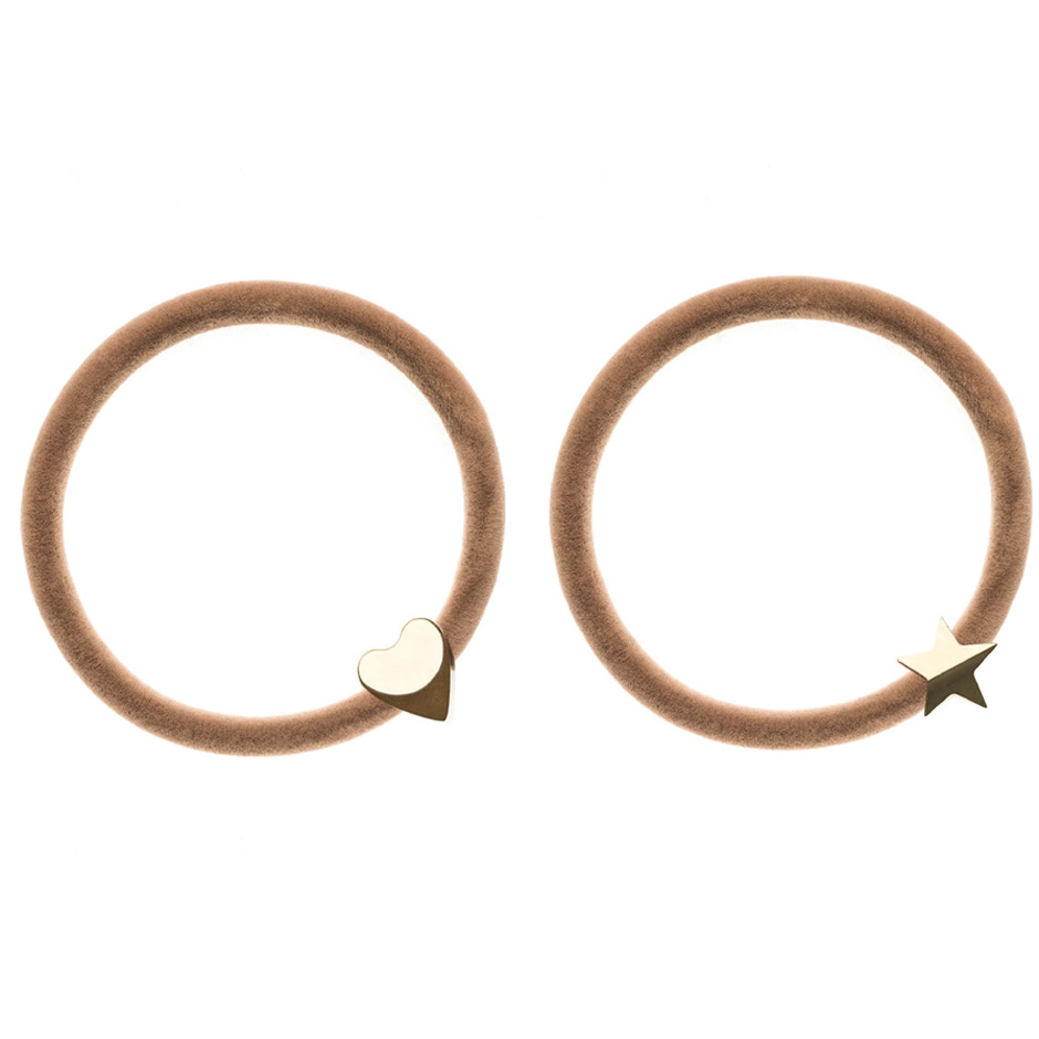 Produktfoto för Dark 2 Pk Velvet Hair Tie Sand - pcs 1