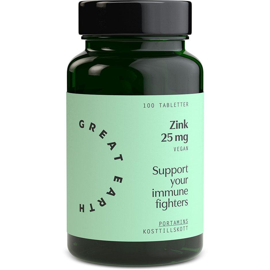 Zink 25 mg 100 tab,  Great Earth Kosttillskott & Vitaminer