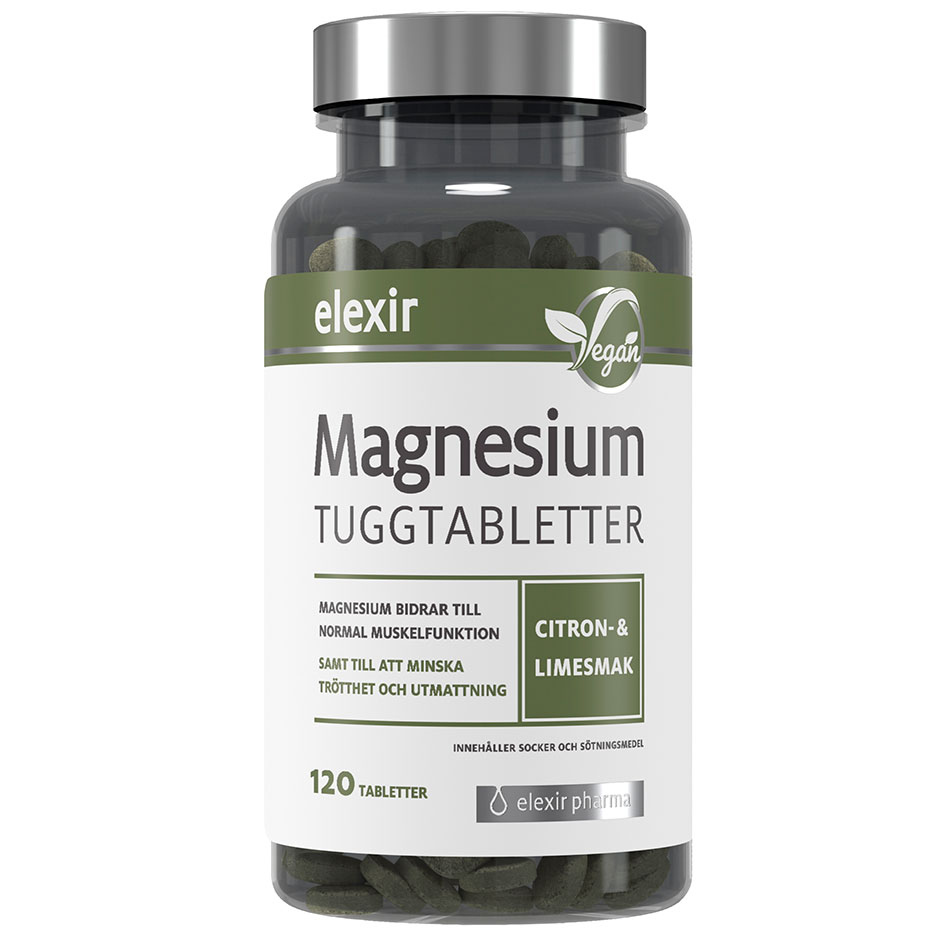 Magnesium Tuggtabletter,  Elexir Pharma Kosttillskott & Vitaminer