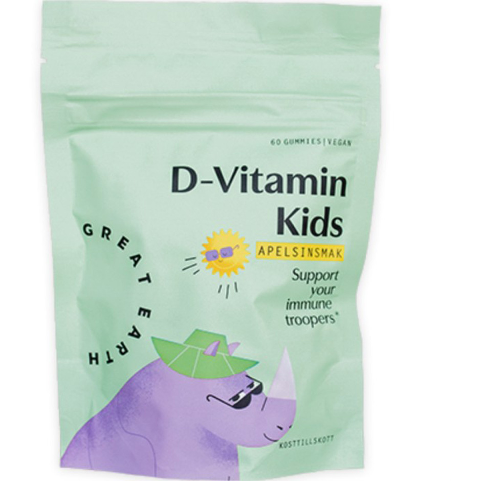 D-Vitamin Kids-refill, 60 pcs Great Earth Kosttillskott & Vitaminer