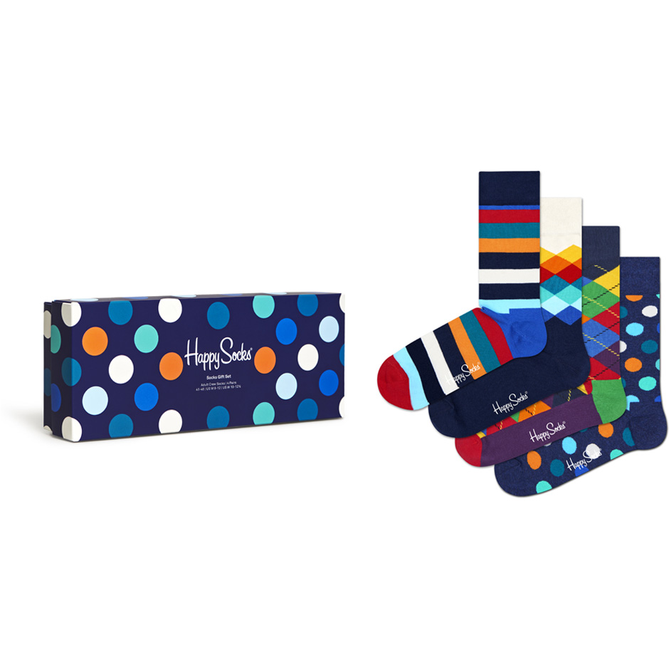 4-Pack Multi-color Socks Gift Set,  Happy Socks Boxers och strumpor