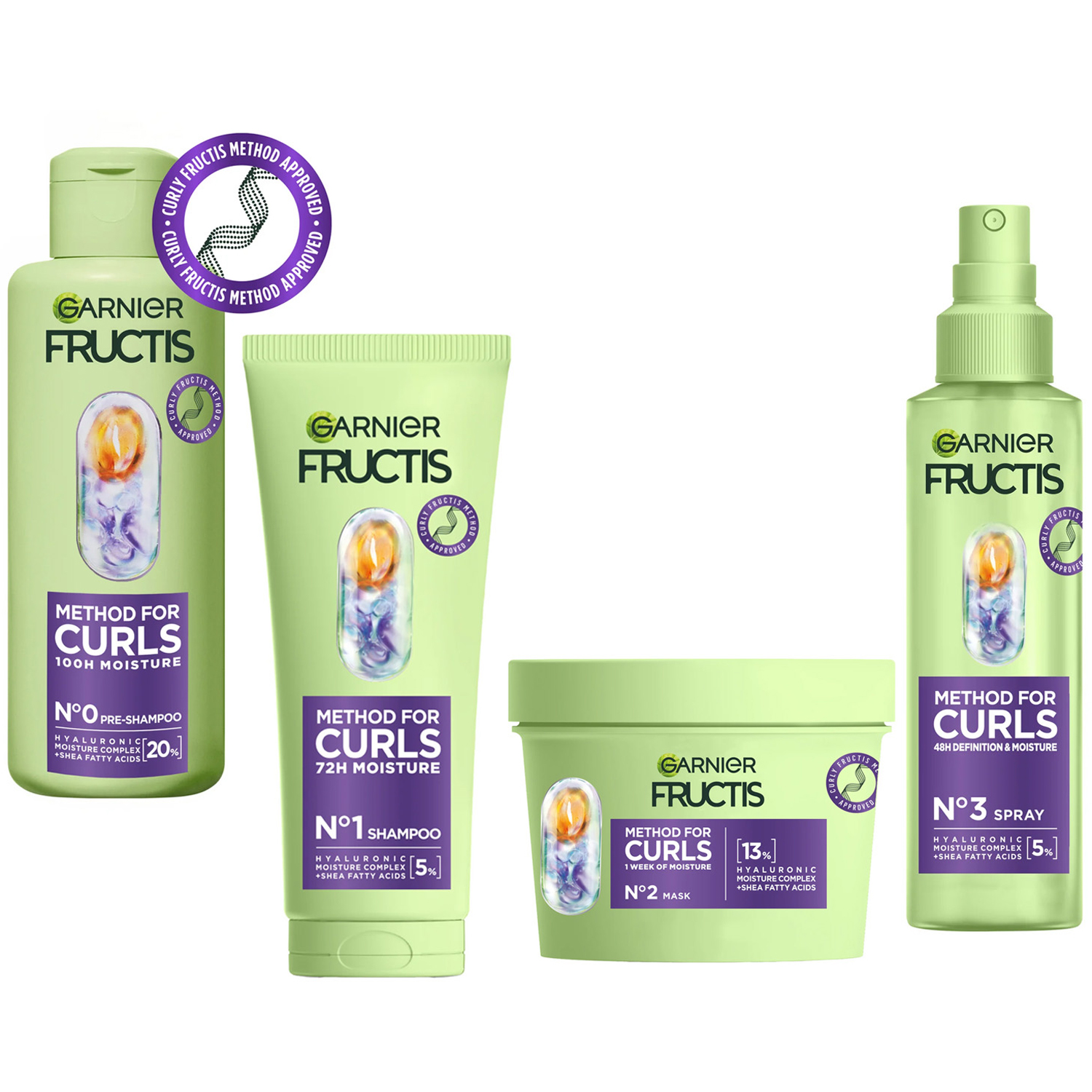 Garnier Fructis Complete Kit Pre-shampoo, Hair Mask, Shampoo, Spray
