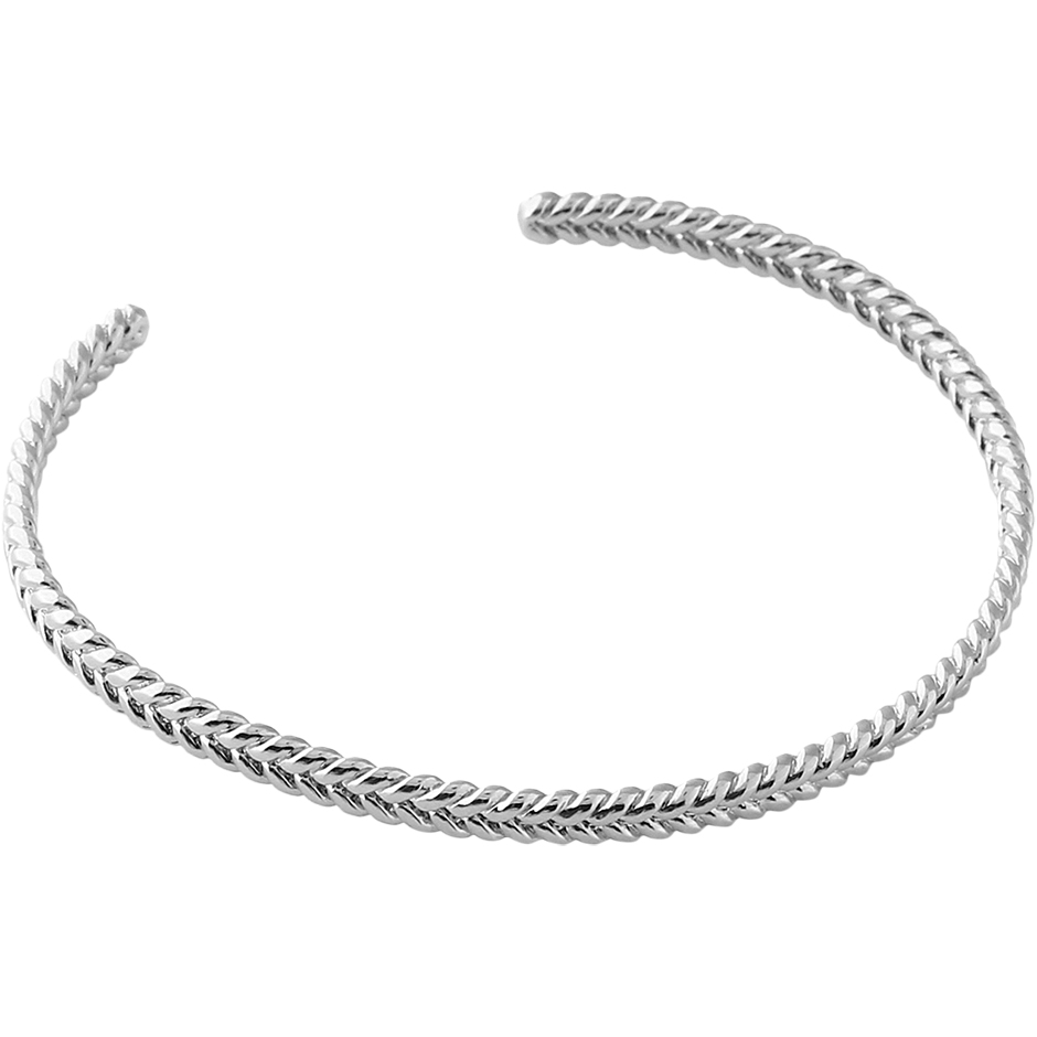 Plaited Metal Bangle Silver