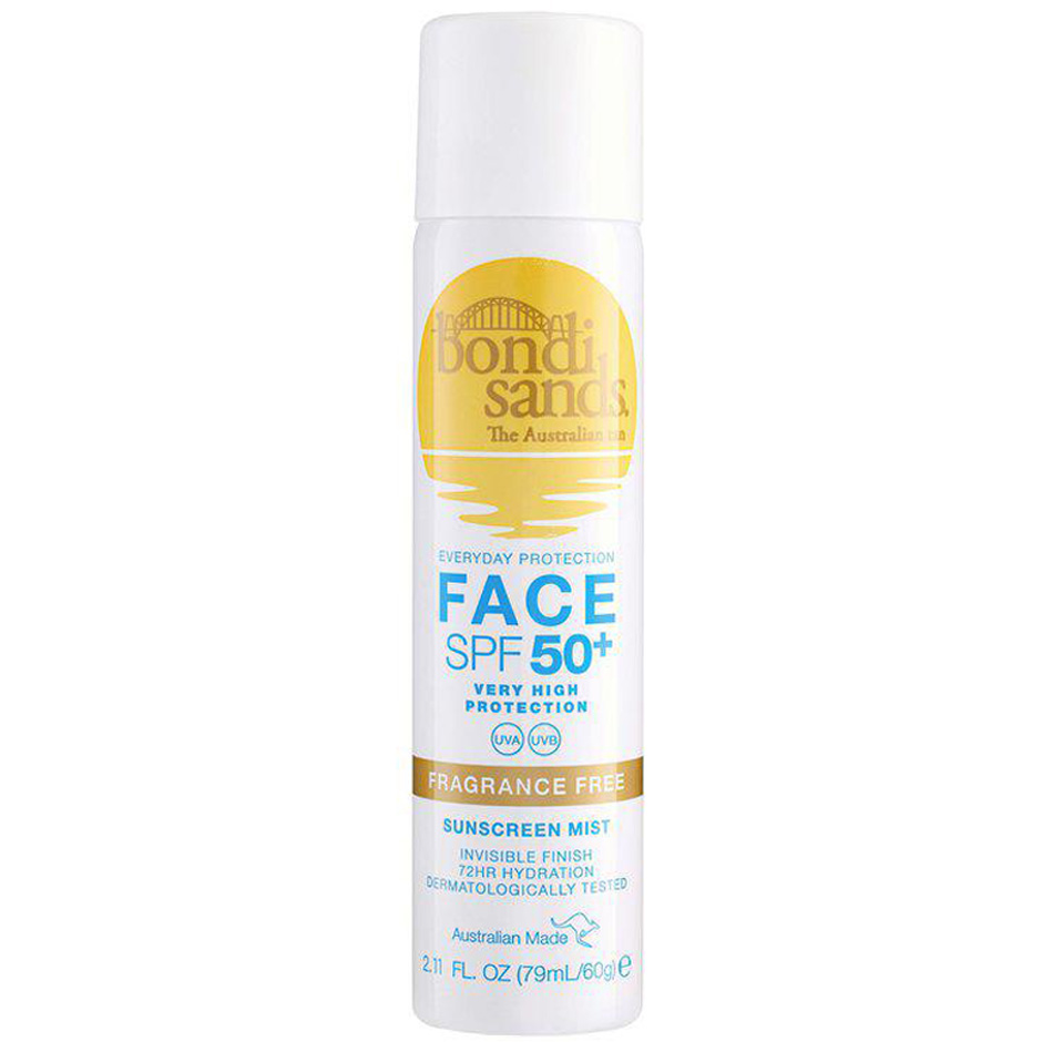 SPF50+ Fragrance Free Face Mist, 79 ml Bondi Sands Solskydd & Solkräm