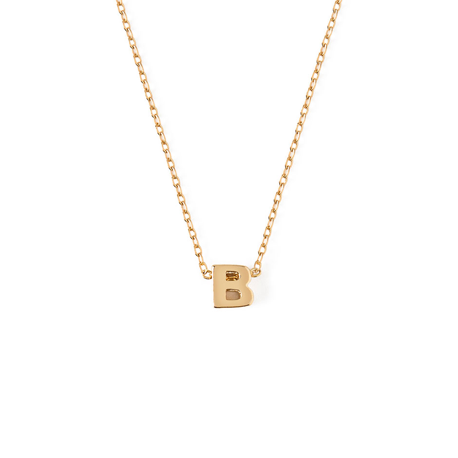 Gold Plated Initial B Necklace Giftbox
