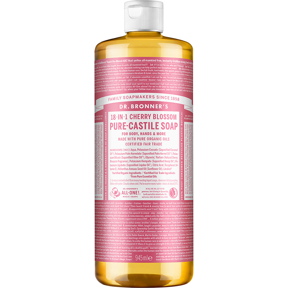 Produktfoto för Dr. Bronner's Pure Castile Liquid Soap Cherry Blossom 945 ml