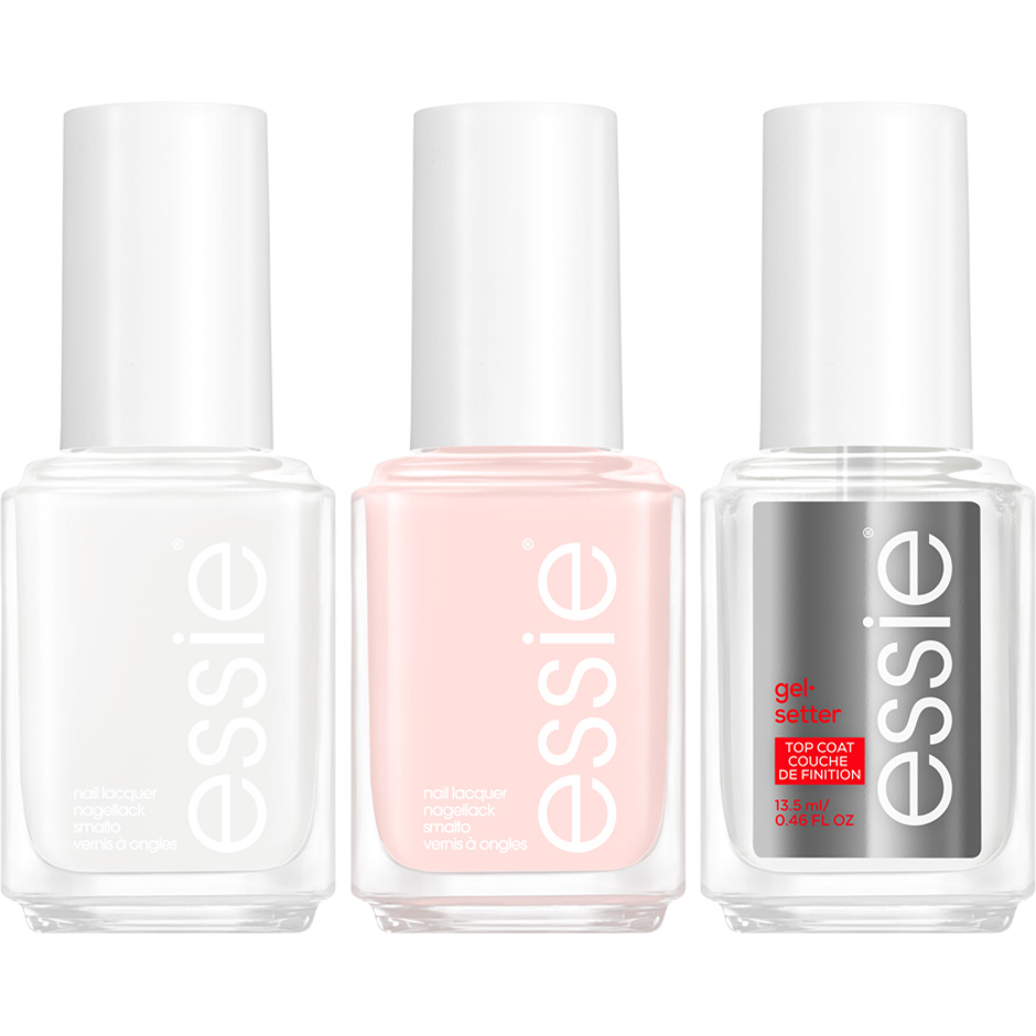 Essie French Manicure Kit Essie 1 Blanc, Essie 13 Mademoiselle, Essie Top Coat Gel Setter