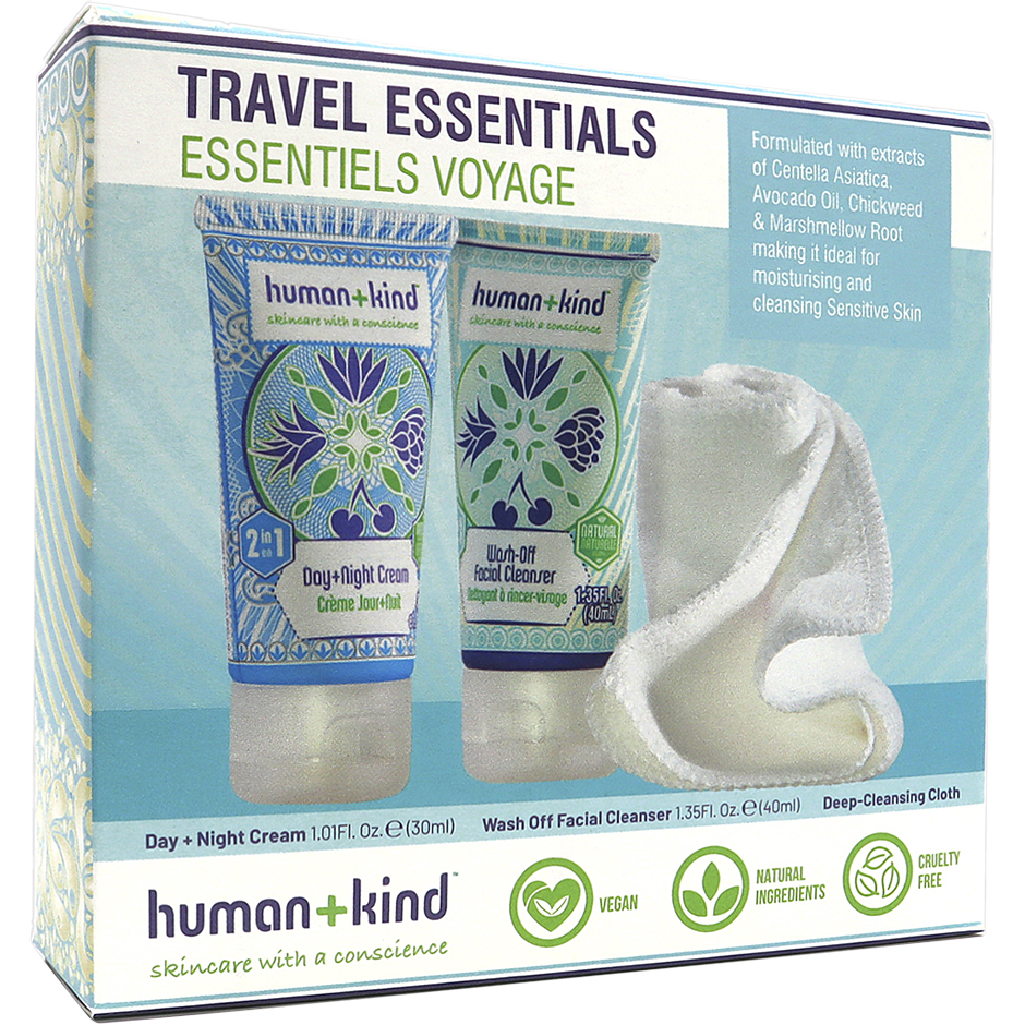 Travel Essentials set,  Human+Kind Ansikte