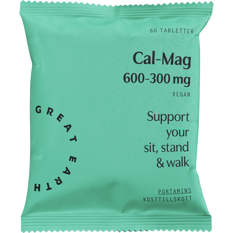 Cal-Mag 600-300 mg tab, 60 pcs Great Earth Kosttillskott & Vitaminer