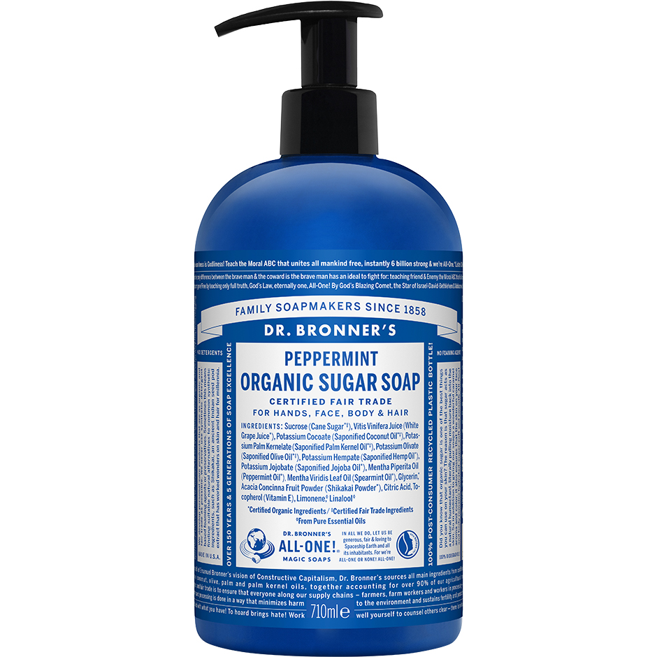 Produktfoto för Dr. Bronner's Organic Hand & Body Shikakai Soap Spearmint Peppermint 710 ml
