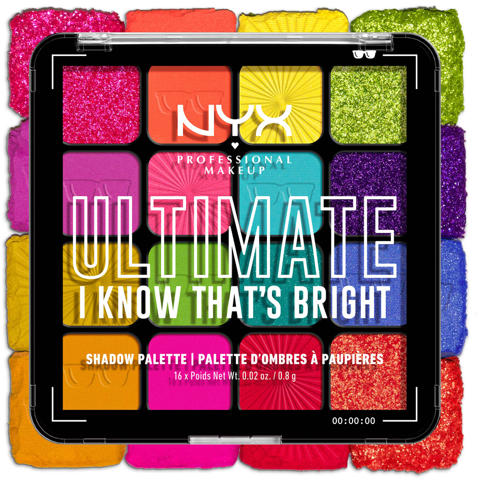 Produktfoto för NYX Professional Makeup Ultimate Shadow Palette 16-Pan I Know Thats Bright 04W
