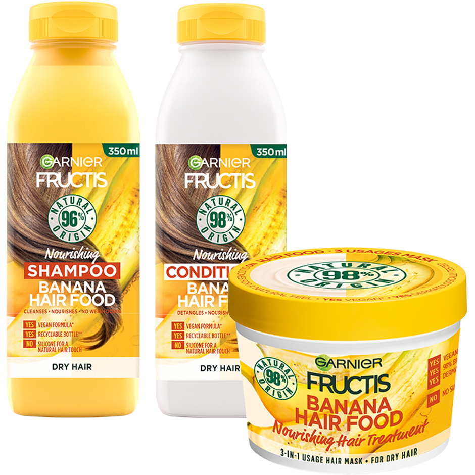 Garnier Hair Food Hair Food Banana Shampoo 350ml + Hair Food Banana Conditioner 350ml + Hair Food Banana Mask 400ml