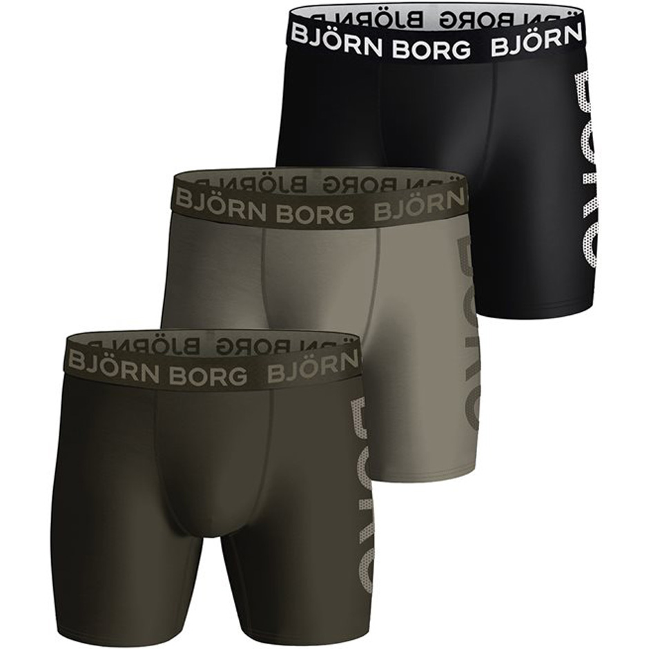 Performance Boxer 3p Multipack Dark Green,  Björn Borg Boxers och strumpor