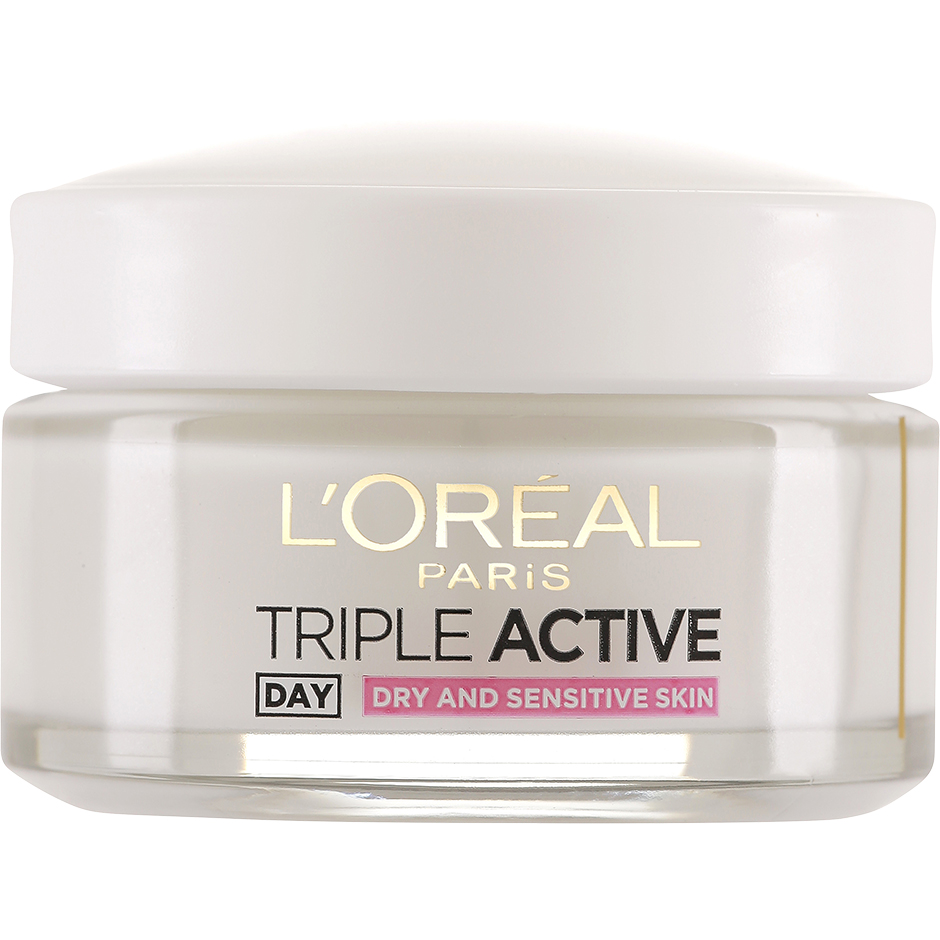 Köp L'Oréal Paris L'Oréal Paris Triple Active, Dry/Sensitive Day Cream 50 ml L'Oréal Paris Dagkräm fraktfritt