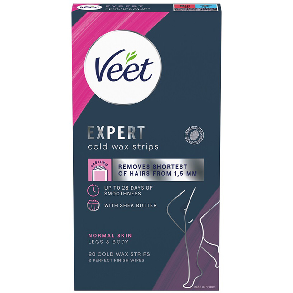 Veet Wax Strips Easy Grip For Normal Skin 20Pcs