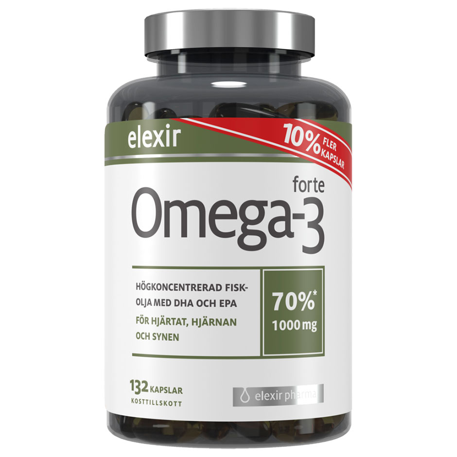 Omega-3 Forte 1000mg,  Elexir Pharma Kosttillskott & Vitaminer