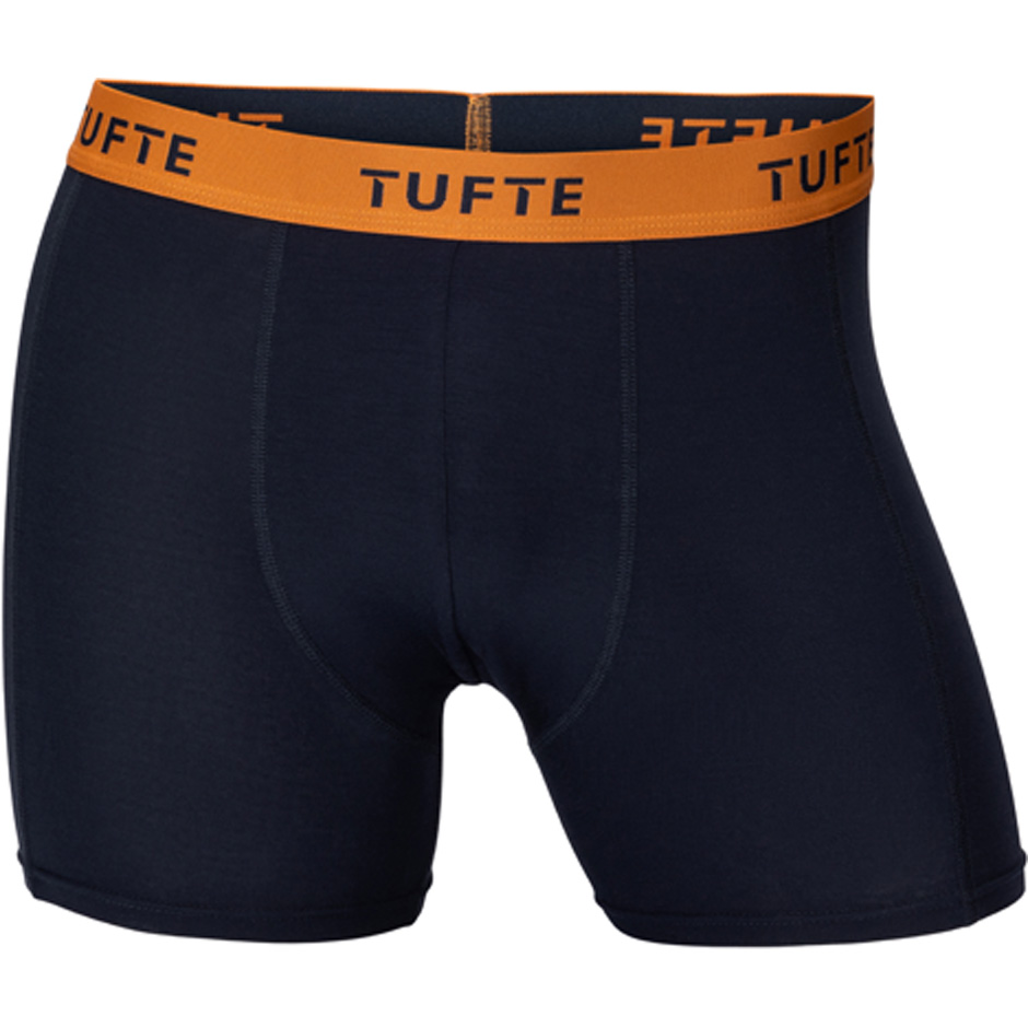 Tufte Mens SoftBoost Boxer Briefs Sky Captain / Apricot Orange XL