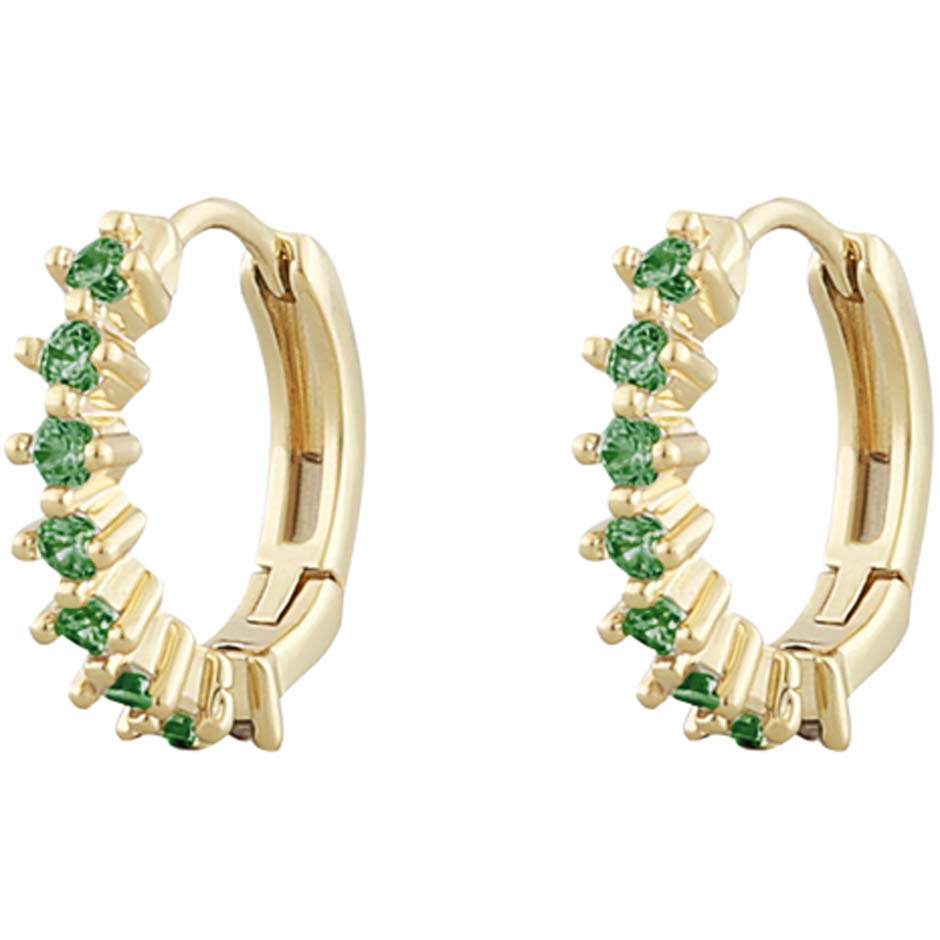 Nuit small ring ear gold/green
